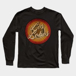 arjunthemaniac,circle retro faded Los Lobos Long Sleeve T-Shirt